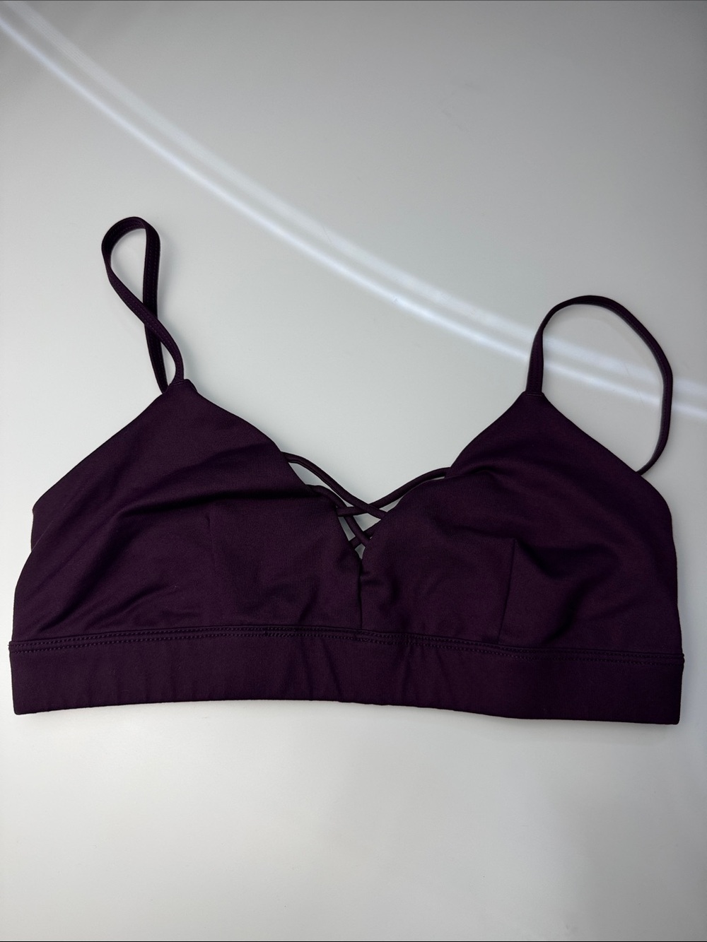 ALO Yoga Strappy Bralette - Plum Purple - Small